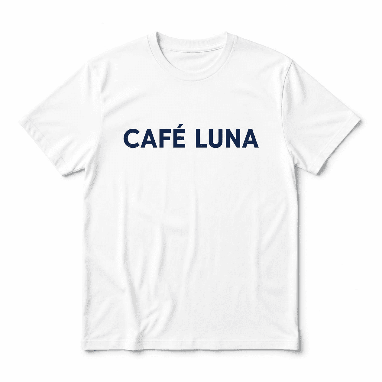 Camiseta personalizada con logo Café Luna