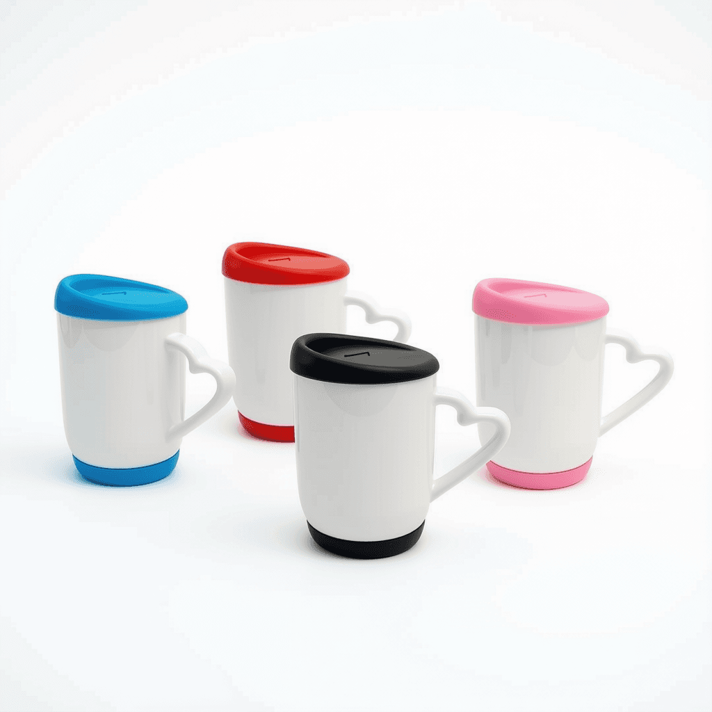 Mug con Tapa y Base de Silicona sublimable