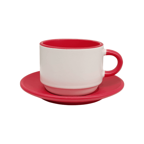 Set Mug + Tintero + Plato color Rojo